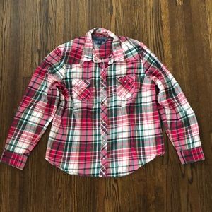Tommy Hilfiger Plaid Flannel Snap Shirt